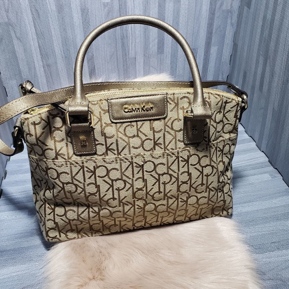 Calvin Klein Hudson Monogram Satchel Handbag